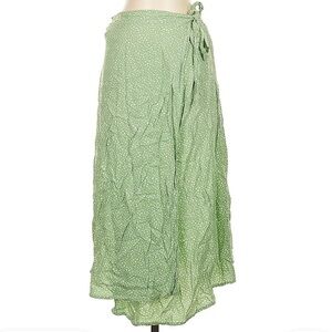 Urban Romantics Green Polka Dot Wrap Skirt Size Medium